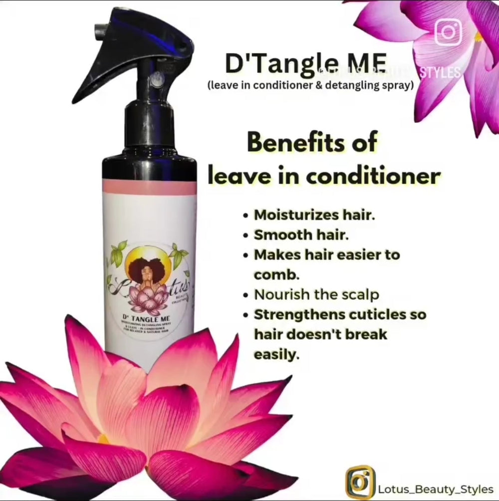 D'Tangle Me leave-in conditioner and detangling spray